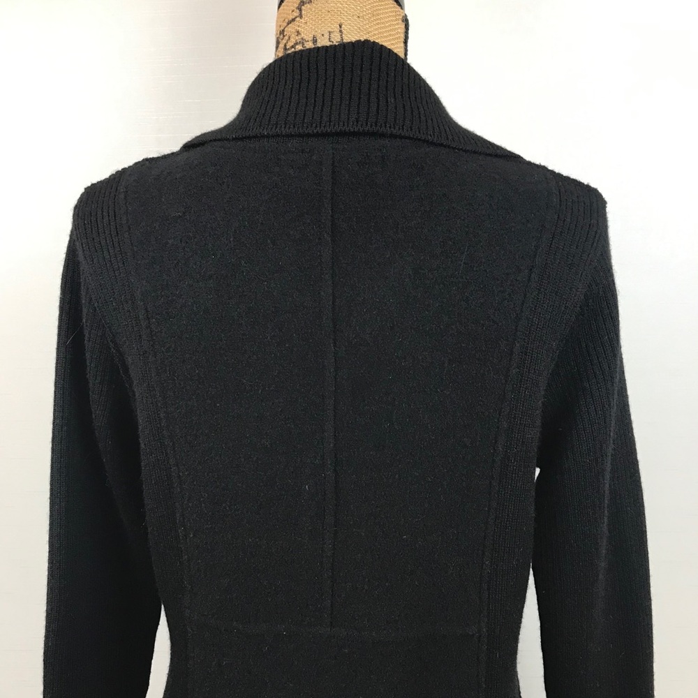 Herman Geist Black Wool Button Down Jacket - image 4